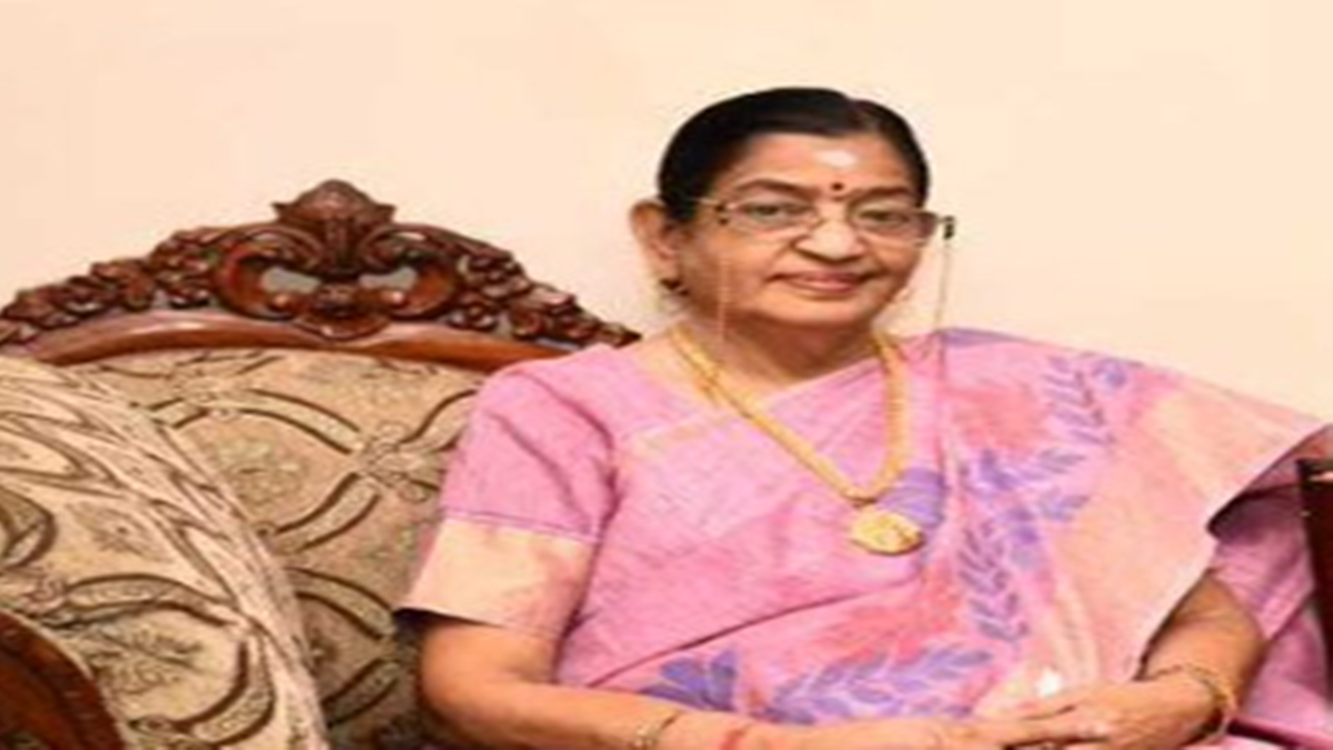 P Susheela Admitted to Hospital